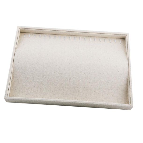 Exhibición de la joyería del cajón beige Perfecl Bandeja de joyería 35 x 24 x 3.5 cm