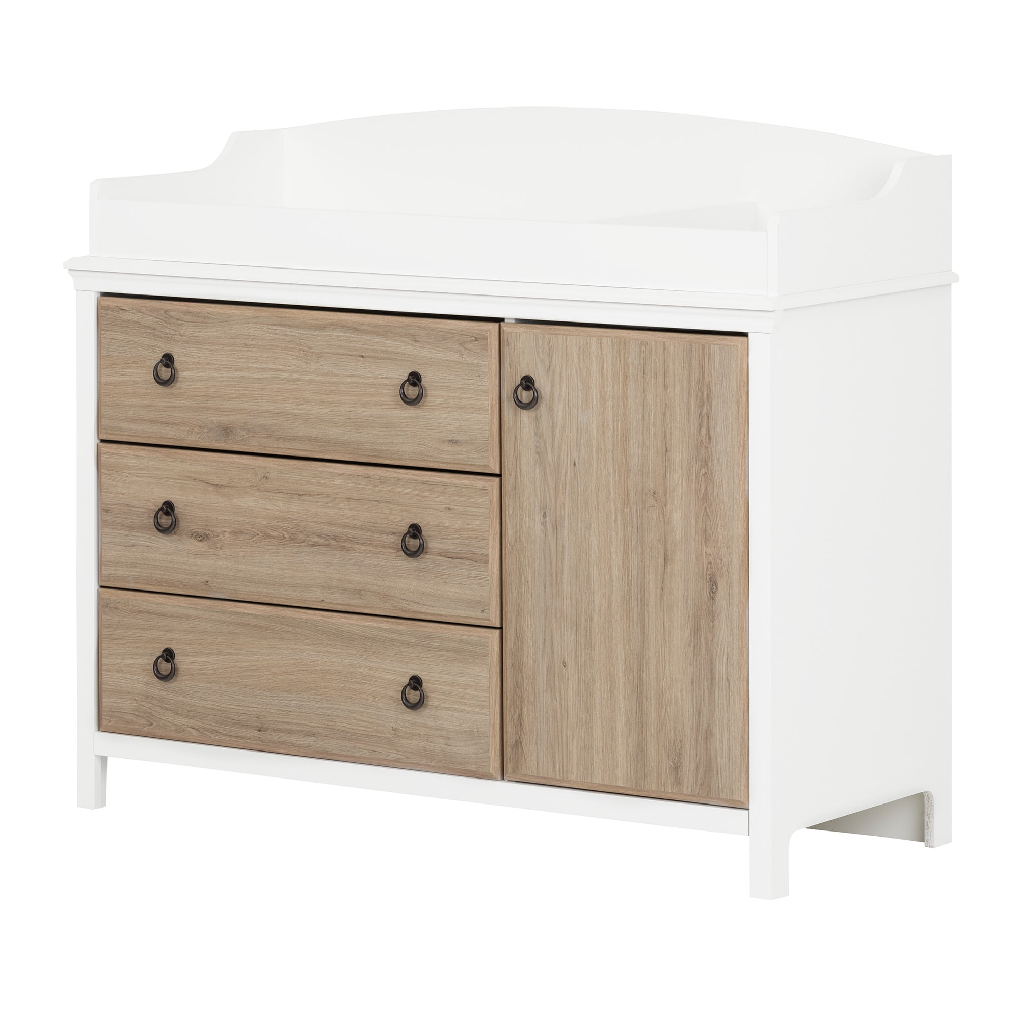 oak baby changing unit
