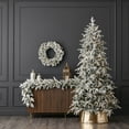 thumbnail image 4 of Seasonal LLC 7.5FT Shadow Woods Flocked Spruce Prelit Artificial Christmas Tree with 400 Warm White LED Lights, 4 of 7