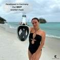 thumbnail image 2 of Full Face Snorkel Mask for Adults | CO2 Safe | Fullface Diving Mask from Khroom (Blue, from 5'7"), 2 of 7