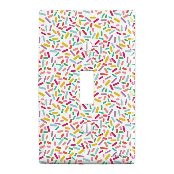 Colorful Confetti Sprinkles Plastic Wall Decor Toggle Light Switch Plate Cover
