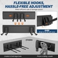 thumbnail image 5 of Heavy Duty Garage Wall Organizer 96 Inch - 20Pack Carries 720 lbs, Garage Tool Storage System, 6 Rails with 12 Adjustable Metal Hooks, Garden Yard Shed Rack for Rake Broom Mop Snowboard, 5 of 8
