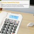 thumbnail image 3 of Expandable Corded/Cordless Phone System with Answering Machine, Big Button Senior Phone with Caller ID/Call Blocking & Handset/Amplified Speakerphones, Landline Business Telephones, White, 3 of 14