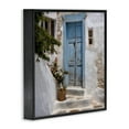 thumbnail image 4 of Stupell Industries Blue Greek Door Town & City Painting Black Framed Art Print Wall Art, 24 x 24, 4 of 10