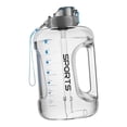 thumbnail image 4 of Jarra de agua para beber, gran capacidad, duradera, para exteriores, para verano, botella de agua con para Camping, Yoga, bicicleta, actividad, claro 2500ml shamjiam Botellas Deportivas, 4 of 8