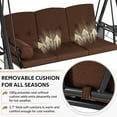 thumbnail image 3 of AECOJOY Steel Porch Swing Chair, Brown, 3 of 9
