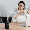 thumbnail image 1 of Multifunctional Humidifier in Multi Color Change, Desktop Decoration with Night Light, Gentle Mist Technology, Portable Built-In Battery and USB Charging Humidifier for Sleep Work Study (Black), 1 of 6
