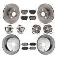 thumbnail image 1 of Transit Auto Front Rear Wheel Hub Bearings Assembly Disc Brake Rotors and Semi-Metallic Pads Kit (10Pc) for Car 2000 Toyota Celica GT with Non-ABS - Left Right Side (Driver Passenger) KBB-106592, 1 of 10