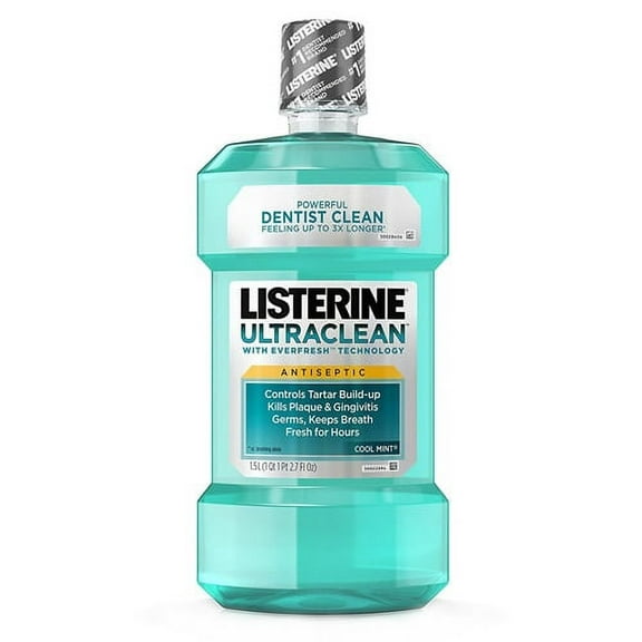 Listerine Ultra Clean Antiseptic Mouthwash, Cool Mint - 1.5 Ltr