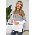 thumbnail image 2 of Melyum Color Block Casual Hoodies for Women Long Sleeve Drawstring Pullover Sweatshirts with Pocket Tunic Tops, 2 of 5