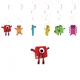 thumbnail image 3 of Serie de fiestas Numberblock, pancarta desechable para fiesta, adorno para tarta, bandera colgante, globos Numberblocks, decoración para tarta de cumpleaños, 3 of 4