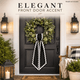thumbnail image 2 of Wreath Sash for Front Door, Multi-Color Scalloped Edge Wreath Ribbon Sash, 47.24In Long Door Garland Bow Decor for Holiday Wedding Home Porch Decoration 1Pack-Black, 2 of 7