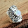 thumbnail image 2 of Natural Moonstone Ring, Handmade Ring, 925 Sterling Silver, Birthstone Jewelry, Statement Ring, 2 of 3