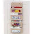 thumbnail image 1 of Door Hanging Organizer Nonwoven Shoe Holder Hanging Storage Bag with 4 Pockets, 1 of 8