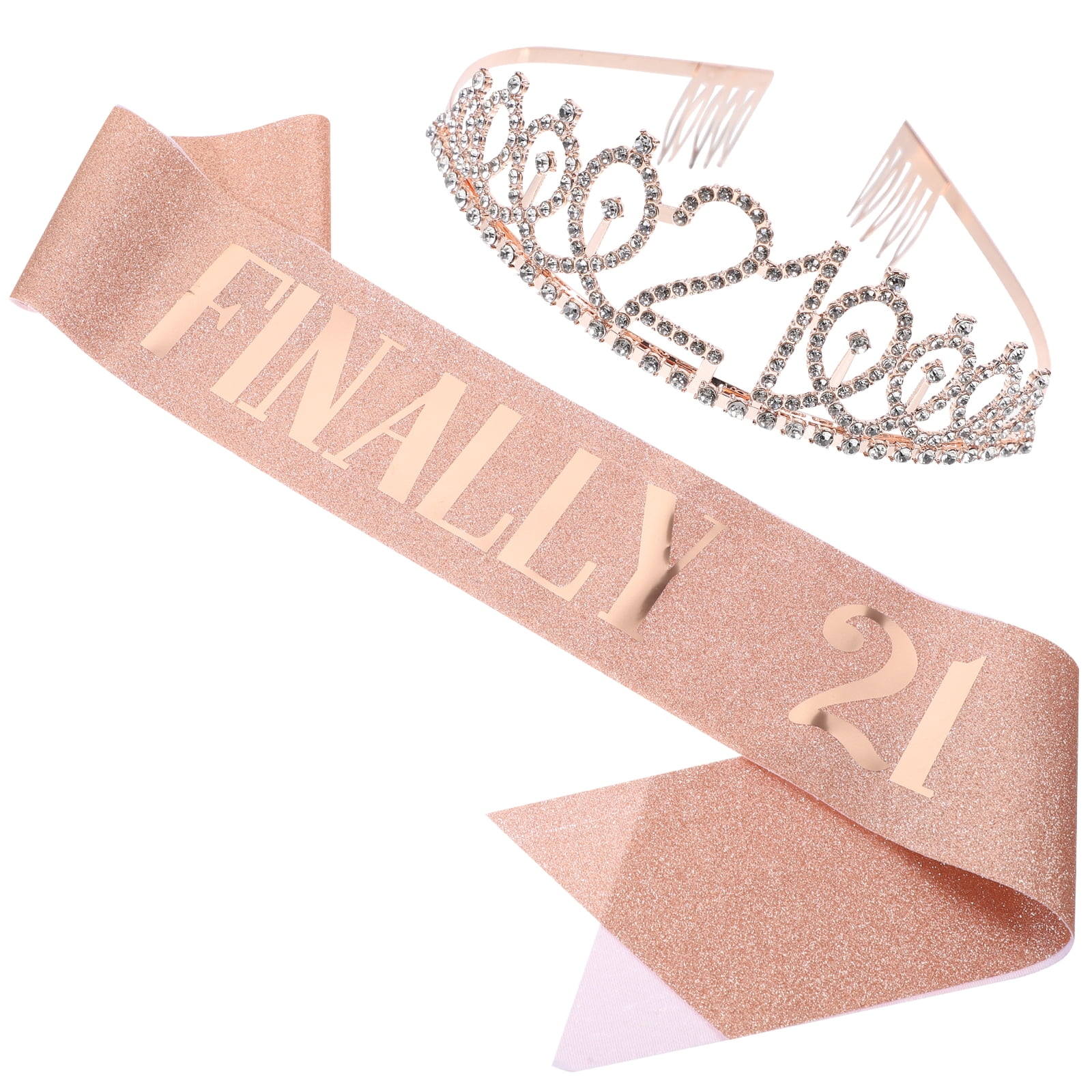 1 Set Birthday Sash Tiaras Girls 21st Birthday Crown Headdress Party ...