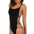thumbnail image 2 of Sexy Strappy Backless&nbsp;Women Solid Color Monokini One-piece Swimwear Bodysuit, 2 of 4