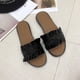 thumbnail image 5 of Sandalias de playa planas informales Ticfox para mujer Negro 39, 5 of 14