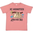 thumbnail image 3 of Inktastic My Godmother Loves Me with Sloth and Hearts Boys or Girls Toddler T-Shirt, 3 of 5