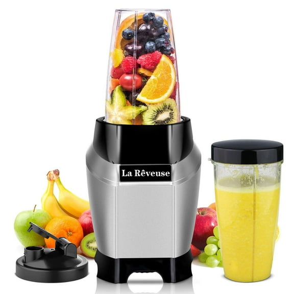La Reveuse Countertop Blender 600 Watts-with 20 oz and 24 oz BPA Free Portable Travel Bottles(2 Bottle)