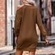 thumbnail image 5 of Vestido con capucha,Vestido tipo sudadera, Vestido tipo sudadera informal con un hombro, Vestido tipo sudadera con un hombro, Características de vanguardia, 5 of 7