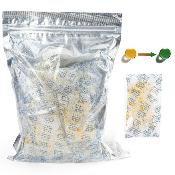 LotFancy 15 Packs 20 Gram Silica Gel Packets, Indicating Desiccant