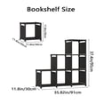 thumbnail image 6 of Seamika Bookshelf,6 Cube Storage Organizer,Bookcase Floor Standing Metal Shelves DIY for Home Office Living Room,Black, 6 of 8