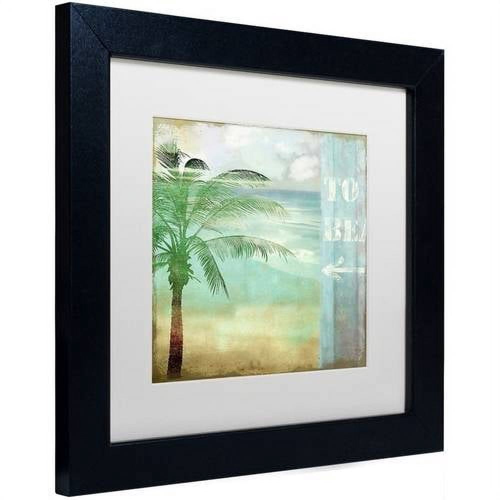 Trademark Fine Art "By the Sea III" Canvas Art by Color Bakery White Matte, Black Frame