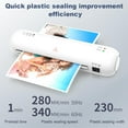thumbnail image 4 of Mini Laminator Machine For Photos & Documents, 5-in-1 Home Office Set With Paper Cutter, Hole Punch, Corner Rounder, A4/A5/A6 Film Included, 4 of 8