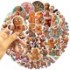 thumbnail image 3 of Pegatinas Gingerbread Man de vinilo impermeable para anime, 50 unidades, 3 of 4