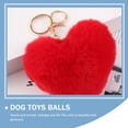 thumbnail image 4 of GOOHOCHY 4 llaveros con pompones para bolsos, accesorios, decoraciones, forma de corazón, 4 of 8