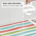 thumbnail image 5 of YFYANG Absorbent Dish Drying Mat for Kitchen, Reusable Rainbow Stripe Doodle Microfiber Dish Mat, 16 x 18 inch, 5 of 9