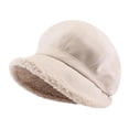 thumbnail image 4 of informal con forro cálido para mujer, gorra de vendedor de periódicos para oficina, compras, viajes, uso diario beige, 4 of 8