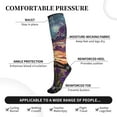 thumbnail image 3 of Bixox Starry Night Purple Irises Print Compression Socks,Compression Socks Women & Men Circulation for Medical,Running,Athletic, 3 of 7