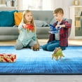thumbnail image 6 of Haperlare Rug Modern Bordered Area Rug for Living Room Dining Room Rug Bedroom Carpet Indoor Non Skid Rubber Backed Rugs,, 9' x 12' Blue, 6 of 7