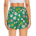thumbnail image 2 of Lsque Flying Bees Printed Women's Running Shorts with Liner Pockets,Elastic Quick Dry Workout Athletic Gym Yoga Shorts,Womens High Waist Shorts-Small, 2 of 9