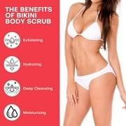 Mooyam Bikini Area Exfoliating Body Scrub, Skin Moisturizing, Smoothing, Even Skin Tone Brightening Body Scrub for Bikini Underarm Area 7.05oz