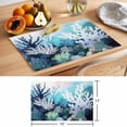 thumbnail image 6 of Coastal Ocean Placemats Set of 8 Summer Vintage Colorful Coral Place Mats Indoor Wipeable Table Mats Washable Cloth Dining Table Placemats for Kitchen Holiday Party Home Decor 13x19 Inch, 6 of 9
