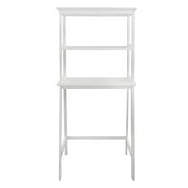 Spacesaver 100% Solid Wood Over The Toilet Rack with Shelves - White