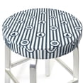 thumbnail image 3 of Easygdp Nautical1 Print Easy To Install Bar Stool Covers&Stool Covers Round&Elastic Stool Cover, Barstool Covers,Washable&Bottom With Elastic Edge-14 inch, 3 of 7