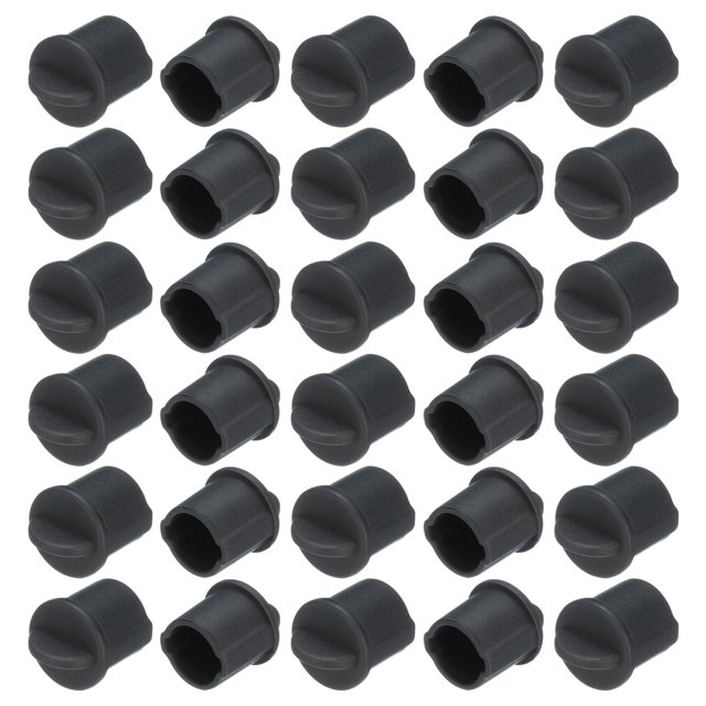 30 piezas de tapas de cubierta de puerto BNC-A, tapones de silicona protectores para dispositivos de video y audio, red de Internet, negro