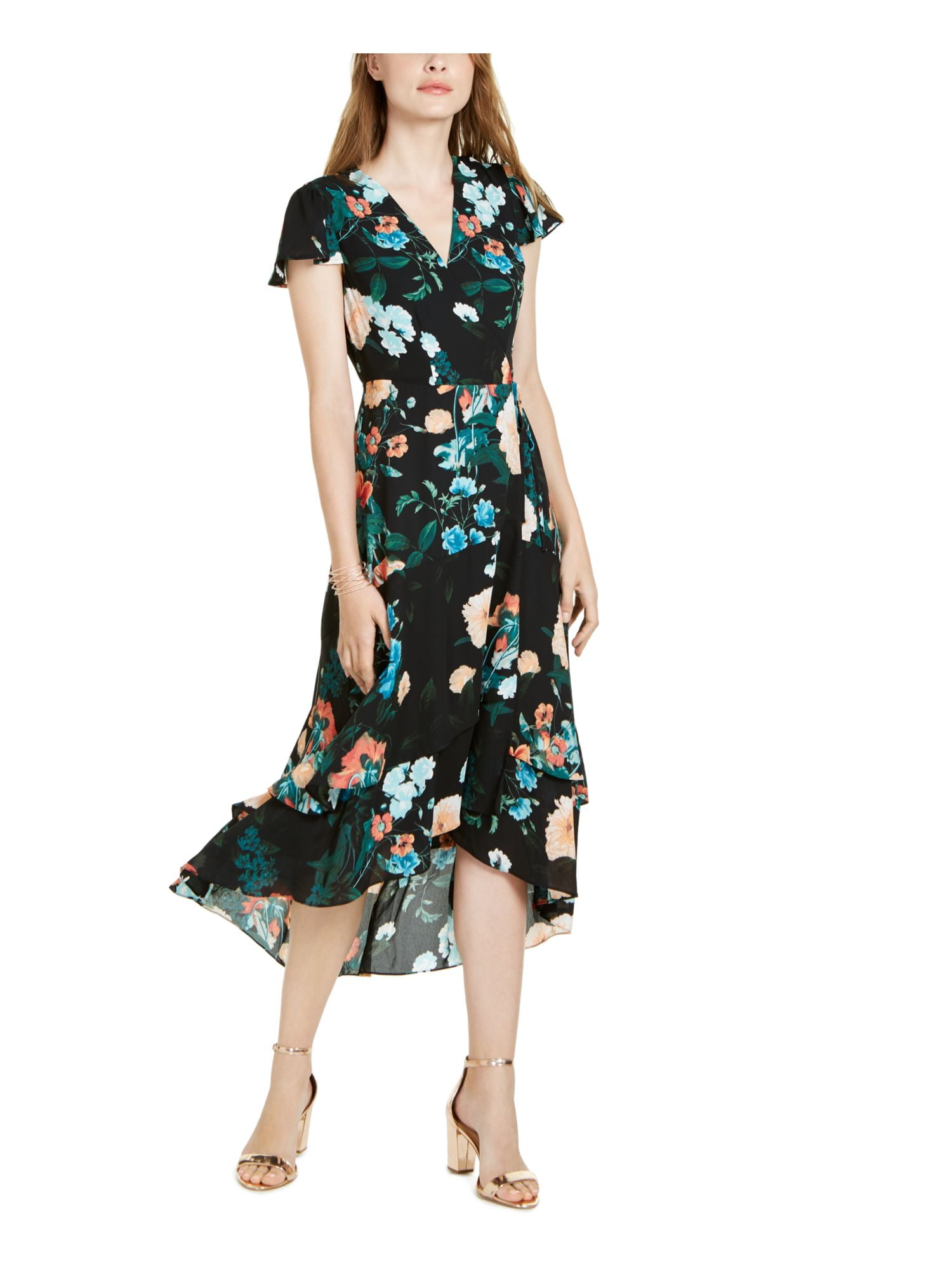 black wrap dress 16