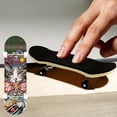 thumbnail image 5 of lajdalh Professional Finger Skateboards with Bottom Prints, Maple Wooden Professional Fingerboard, Mini Finger Boards Skateboards Toys with Screwdriver, DIY Combination Fun Fingers Skate Boards Toys, 5 of 6