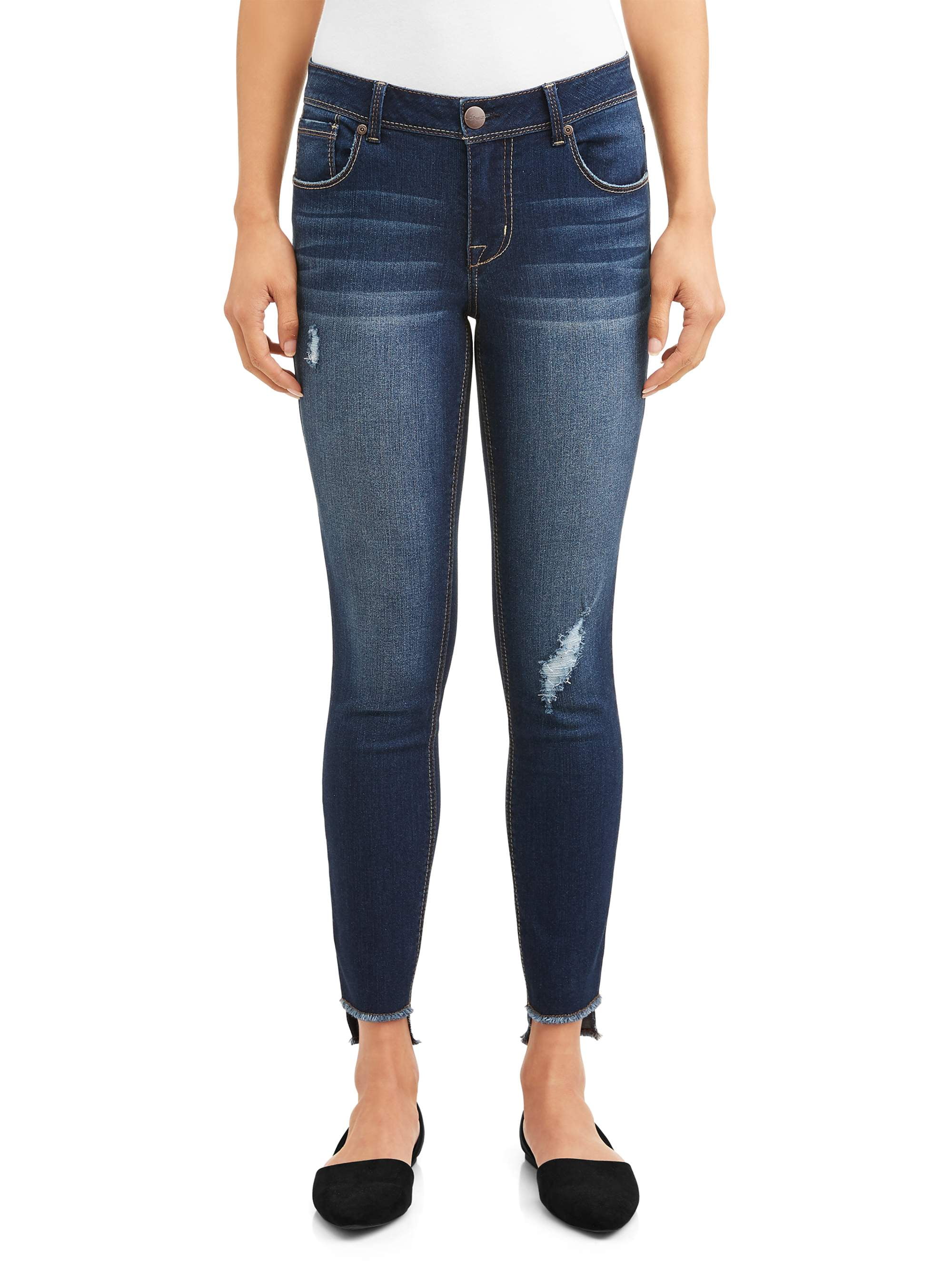 women's step hem jeans