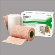 Coban 2-Layer Lite Compression System Adhesive Bandage, Tan, 3.4" x 5.8" x 4.5", 1 Count