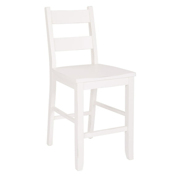 OSP Home Furnishings Kitchen Counter Matching Stool in White