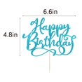 thumbnail image 2 of Decoración para pastel Happy Birthday con brillo azul Yetxel, 2 of 8