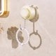 thumbnail image 1 of Suction Cup Hook Wall Mounted Strong Hold | No-Drill Vacuum Bathroom Kitchen Organizer | Plastic Space-Saving Clothes Towel Holder | Beige Clear Gray | 1 Pack | 4x2.4x2.3 in, 1 of 6