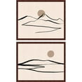 thumbnail image 1 of Great Art Now Linear Landscape by Katie Beeh, 2 Piece Framed Art Set Each 21.25"W x 17.25"H, 1 of 3
