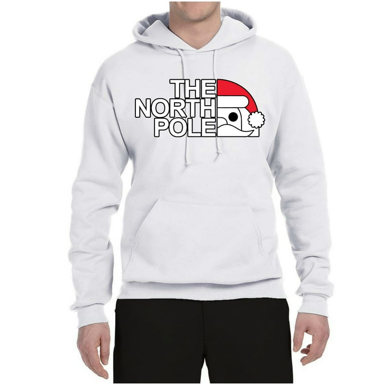 Wild Bobby Logo Parody Santa Claus The North Pole Christmas Unisex Graphic Hoodie Sweatshirt White X Large
