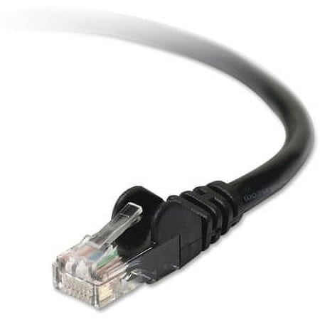 UPC: 0722868158838 | 100FT CAT5E PATCH CABLE BLACK RJ45M/RJ45M SNAGLESS
